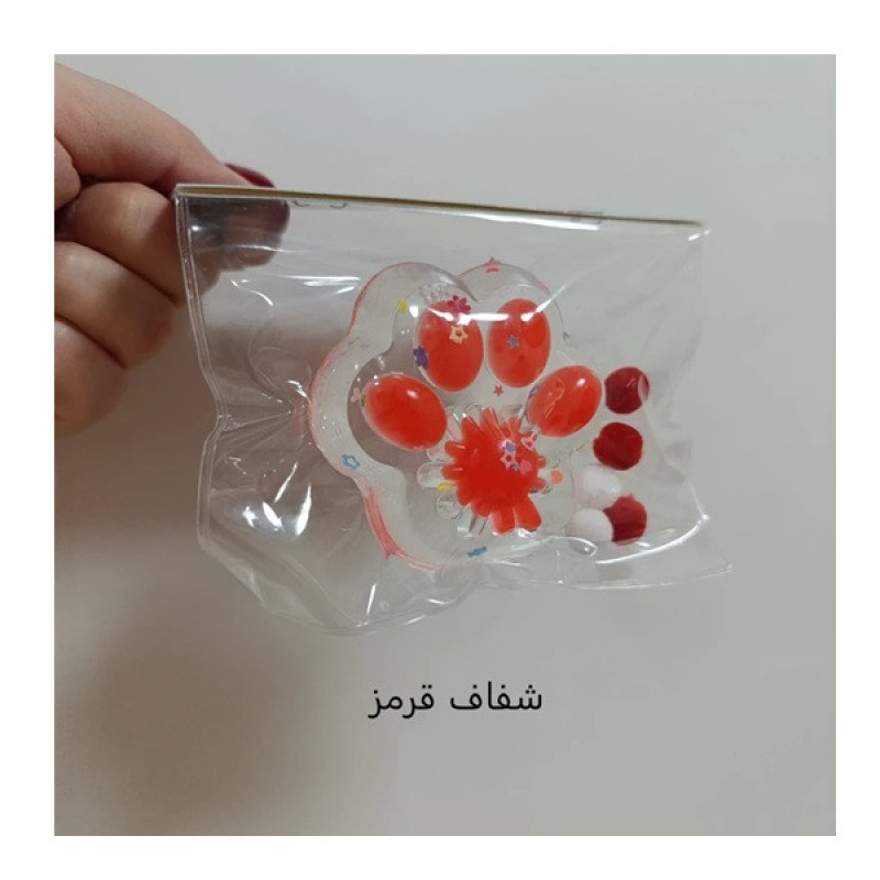 فیجت ضد استرس مدل اسکوییشی شفاف طرح پنجه گربه