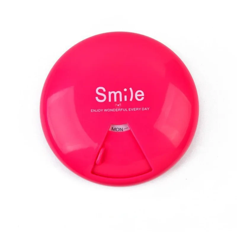 محفظه نگهداری قرص مدل  هفتگی سفری طرح Smile کد 50
