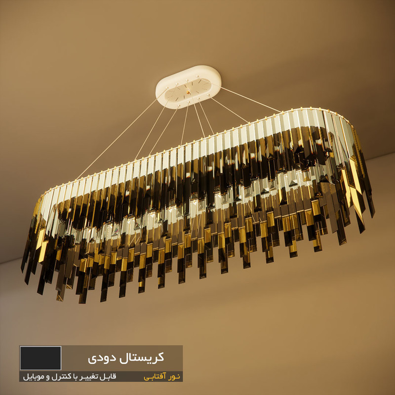 لوستر نورکیا مدل لاینر قندیلی کد 1Ln-90G