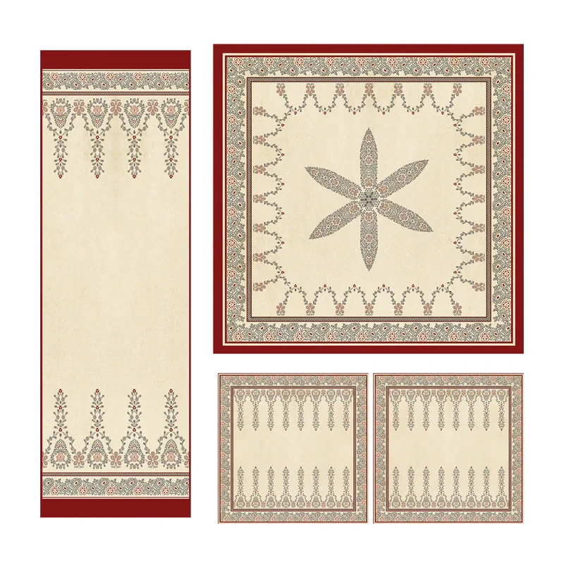 ست 4 تکه رومیزی طرح سنتی مدل TDtr-741