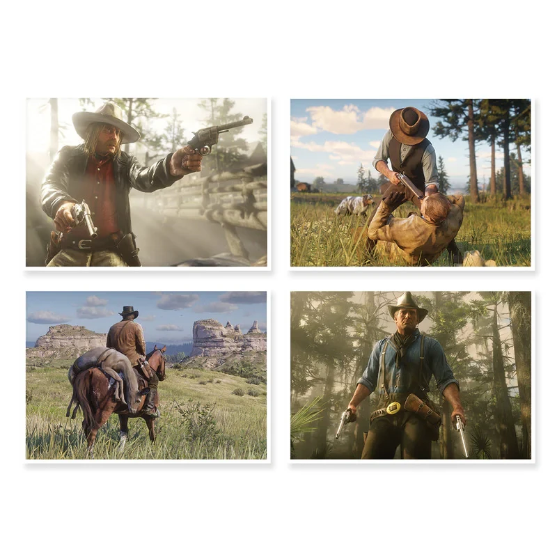 پوستر طرح Red Dead Redemption 2 کد A-1528 مجموعه 4 عددی