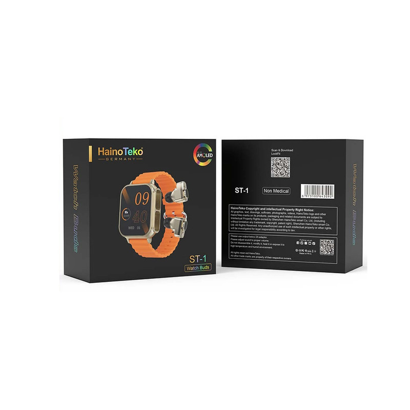 ساعت هوشمند هاینو تکو مدل BGH ST1 CRYSTAL CLEAR 4628 دارای قابلیت های صفحه نمایش لمسی، صفحه نمایش رنگی، کنترل موسیقی (Music Player)، قابلیت مکالمه از طریق بلوتوث بند سیلیکون