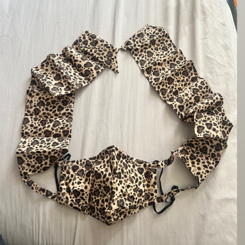 ماسک پارچه ای دو‌ لایه آی ام مدل هدبندی بسته 2 عددی