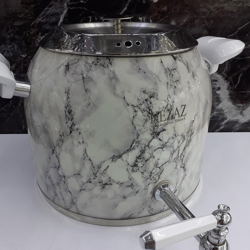 ست کتری و قوری نزاز مدل قالب ترک طرح سنگ