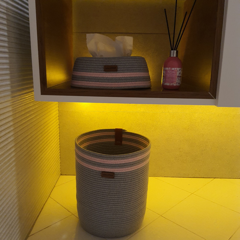 ست سطل و جای دستمال کاغذی لالی پاپ مدل C211