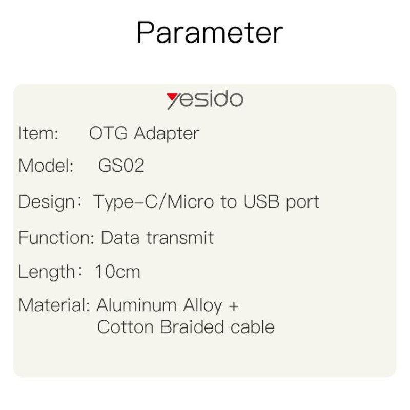 مبدل OTG microUSB USB-C به USB 3.0 یسیدو مدل GS02