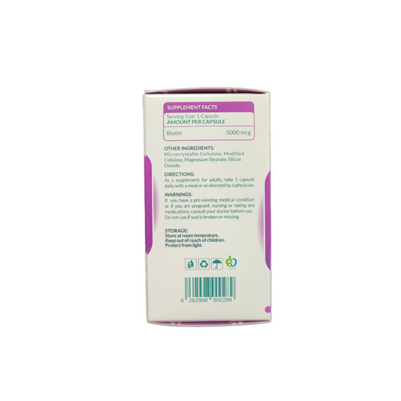 کپسول بیوتین 5 میلی گرم نیچرز پلنتی اولترا بیت بسته 60 عددی تقویت‌کننده مو، پوست و ناخن با مصرف روزانه یک عدد