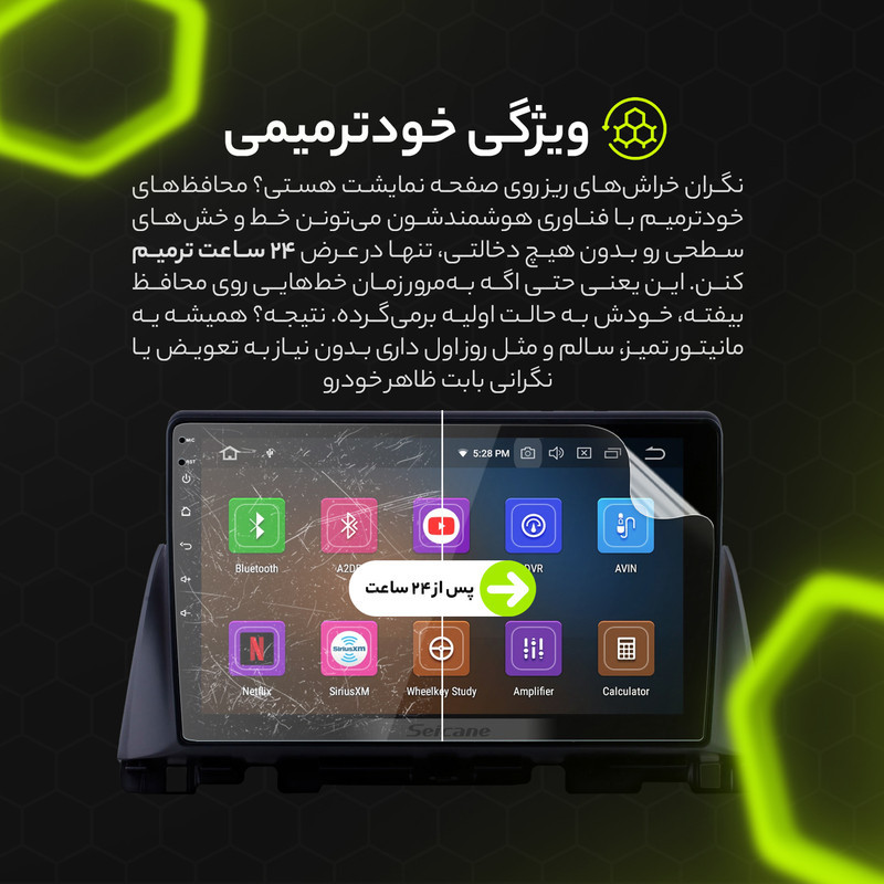 محافظ صفحه نمایش مانیتور خودرو مولتی نانو مدل X-S1T مناسب برای فونیکس FX