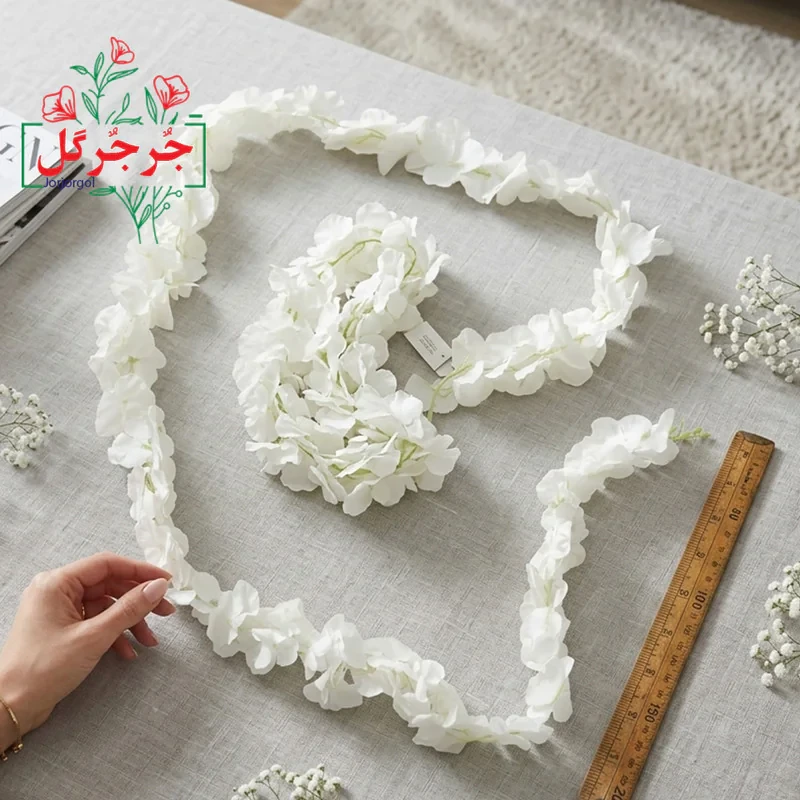 گل مصنوعی جُرجُرگل مدل ریسه شکوفه ویستریا