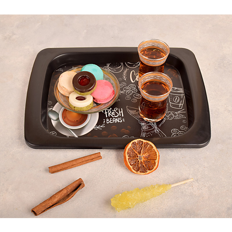 سینی مهروز مدل E-2001-42 طرح coffee time