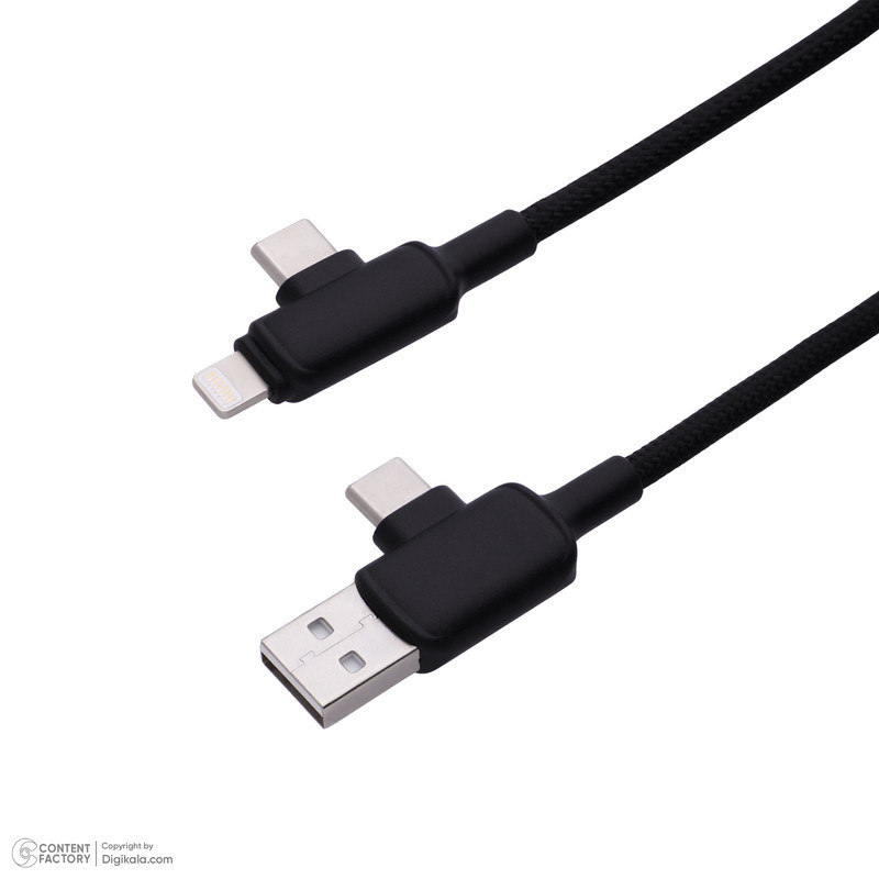کابل تبدیل USB-C  USB به USB-C  لایتنینگ اوی مدل CL-184 طول 2 متر