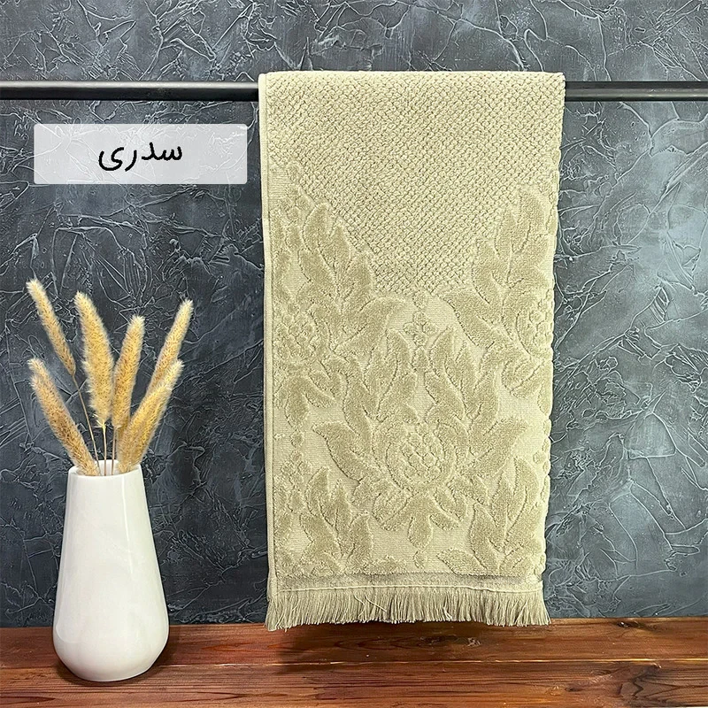 حوله دست و صورت بهباف آذر طرح سویل سایز 45×90 سانتی متر