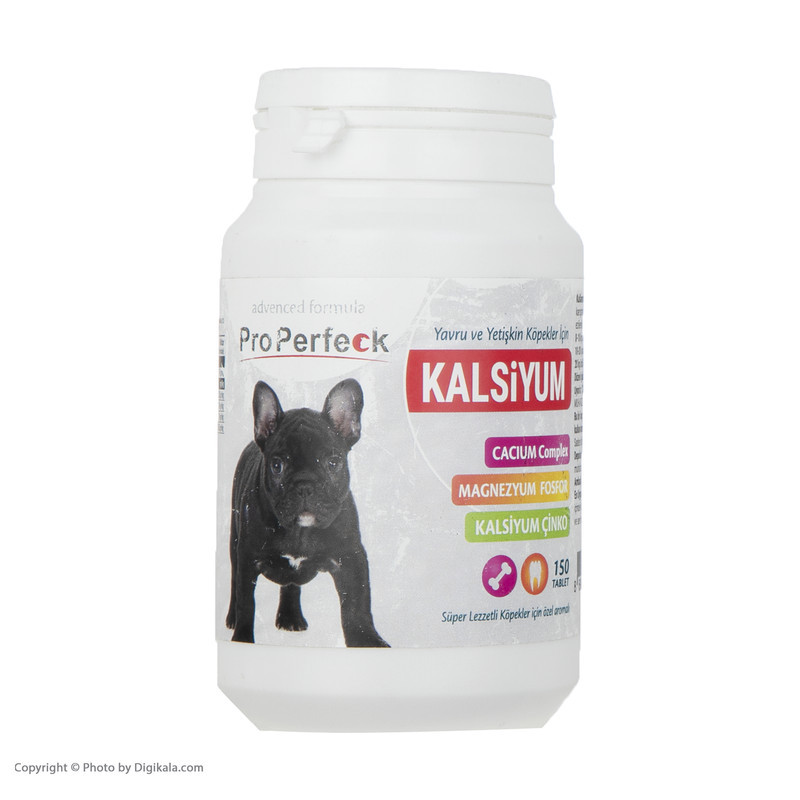 قرص مکمل کلسیم سگ پروپرفک مدل Calcium بسته 150 عددی