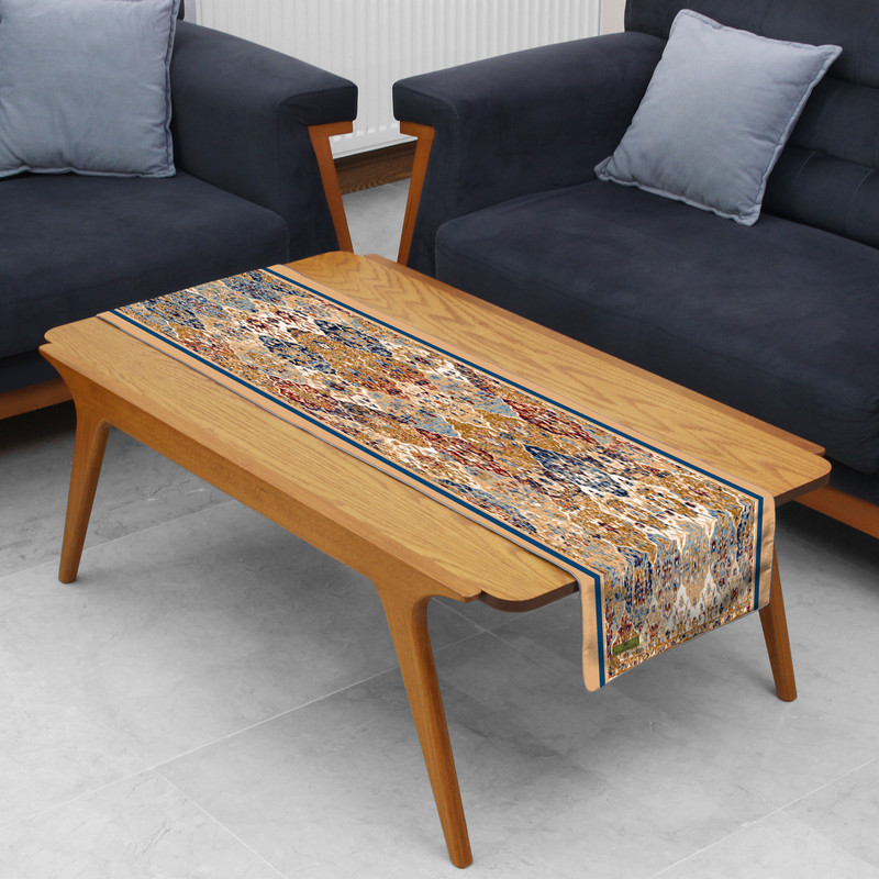 رانر ریحانلوکس مدل طرحدار کد RH121  سایز 143x43 سانتی‌متر