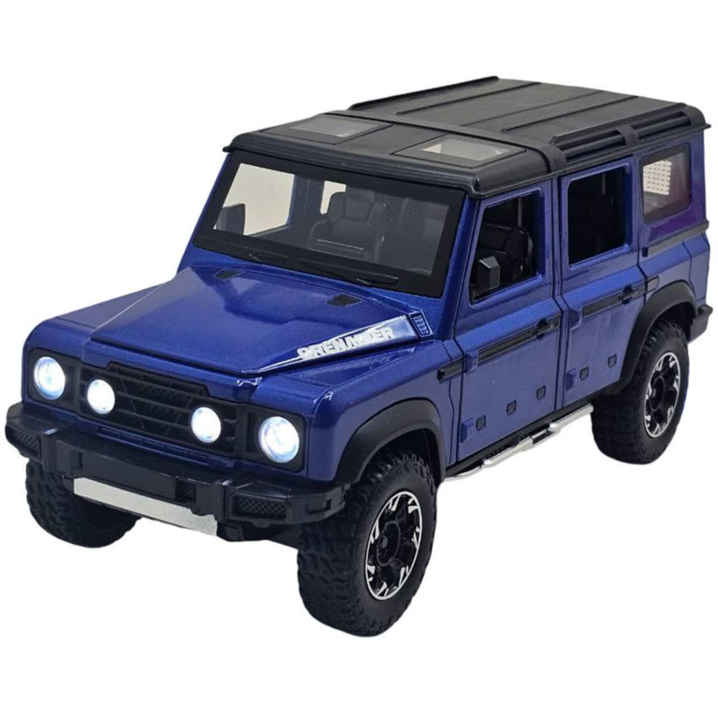 ماکت ماشین ناب سل مدل لندروور پاژن آفرود دودزا فلزی موزیکال چراغدار عقب کش کد Land Rover Offroad Pageant Smoked Metal Musical Lighted