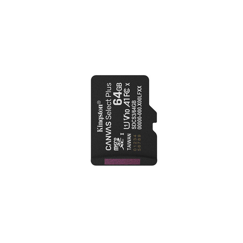 کارت حافظه microSDXC کینگستون مدل CANVAS کلاس 10 استاندارد UHS-I U1 سرعت 100MBps ظرفیت 64 گیگابایت به همراه تبدیل SD