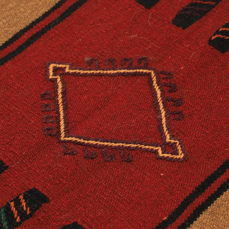 گلیم دستبافت دو متری مدل سفره کردی کد 40204113