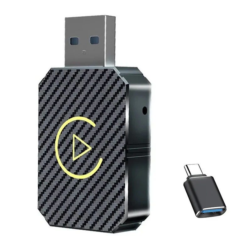کارپلی و اندروید اتو مدل Wireless CarPlayAndroid Auto Q1M به همراه مبدل USB به USB-C