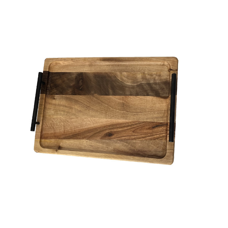 سینی دسته دار مدل چوبی سایز 24*35 سانتی متر