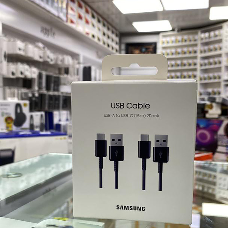 کابل تبدیل USB به USB-C سامسونگ مدل EP-DG930 طول 1.5 متر بسته 2 عددی