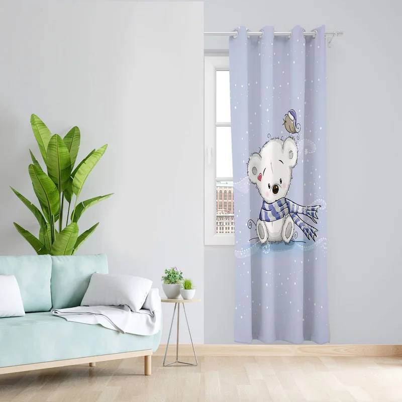 پرده مدل اتاق کودک مخمل پانچی طرح پسرانه کد 4825 سایز 140x280 سانتی متر