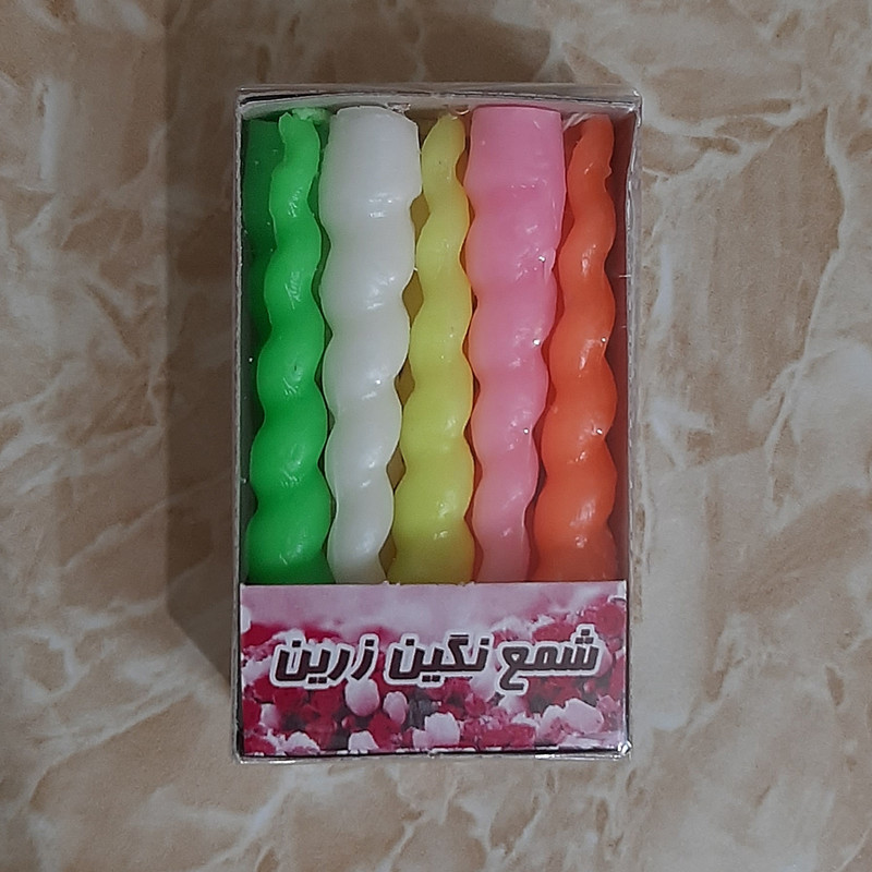 شمع مدل نگین زرین مجموعه 10 عددی