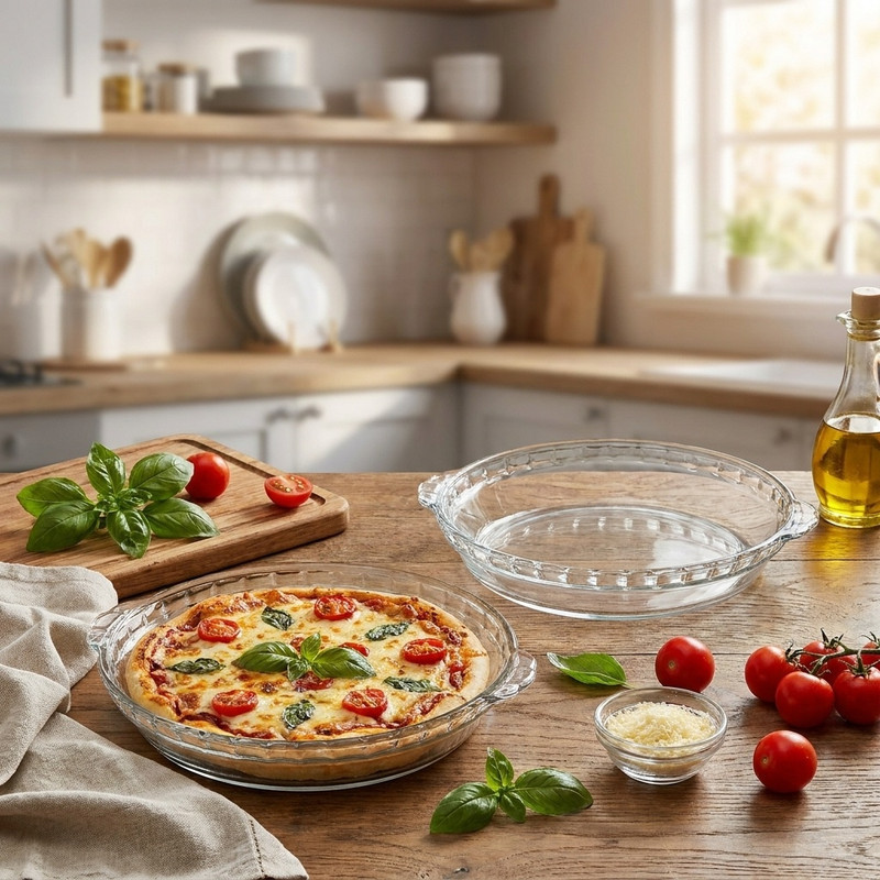 پیتزا خوری شیشه و بلور اصفهان مدل نازنین کد 746 بسته 2 عددی