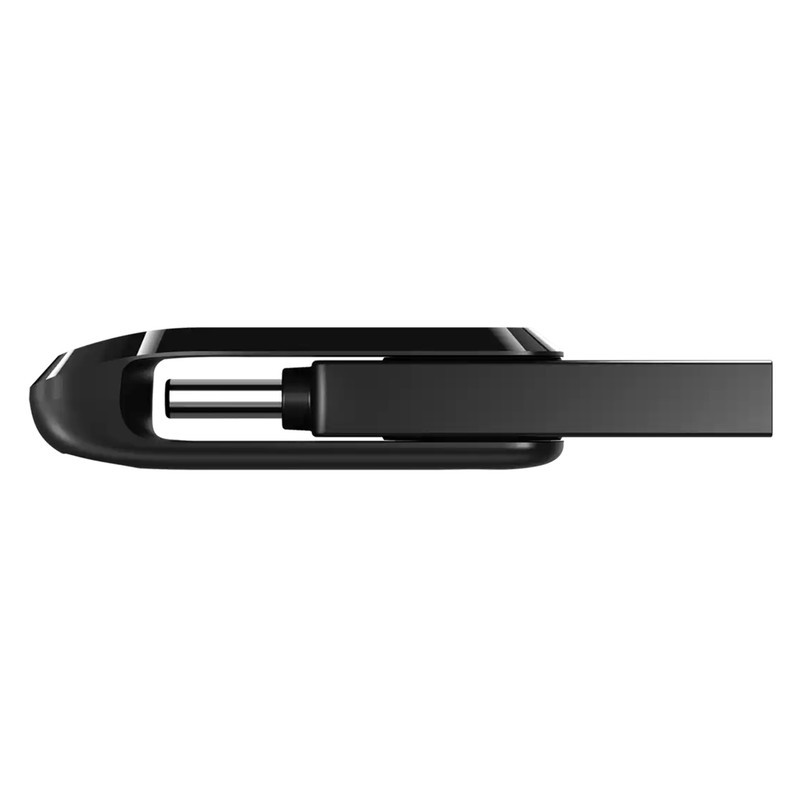فلش مموری دو رابط سن دیسک مدل Ultra Dual Drive Go ظرفیت 128 گیگابایت با USB 3.2 Gen1، طراحی چرخشی، بدنه فلزی، سازگار با گوشی، تبلت، کامپیوتر و تلویزیون