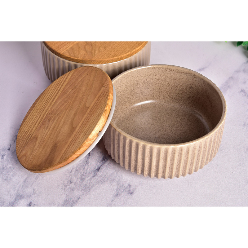 ظرف سرو و پذیرایی دردار بی‌وی‌کی طرح مجستیک کد 452732 مناسب سوپ‌خوری، زیتون‌خوری و دسرخوری، 2 عددی، قابلیت شستشوی دستی