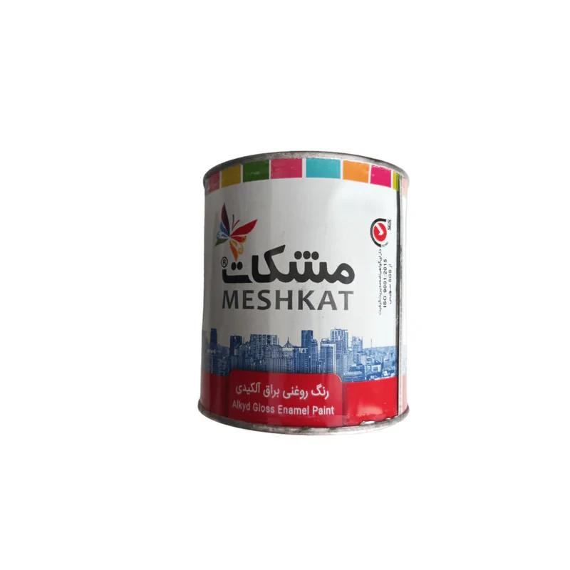 رنگ سفید براق مارک رنگ مشکات کد 100 وزن 1کیلوگرم