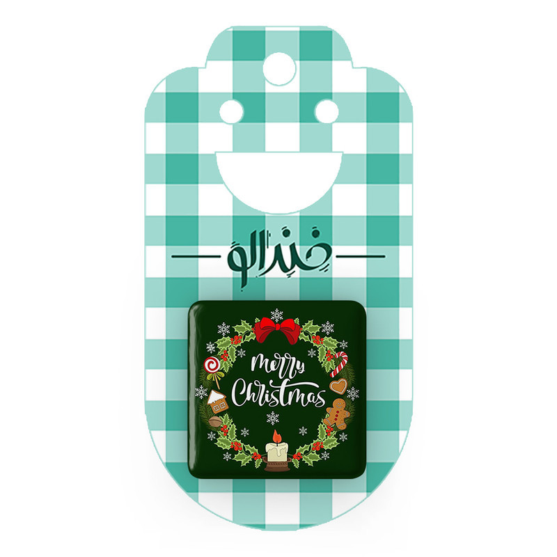 مگنت خندالو طرح کریسمس Christmas  مدل مربعی کد 22148