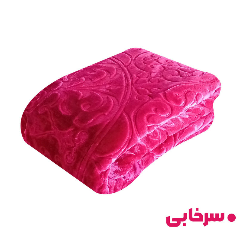 پتو گلبافت مدل گل برجسته سايز 160x220 سانتي متر