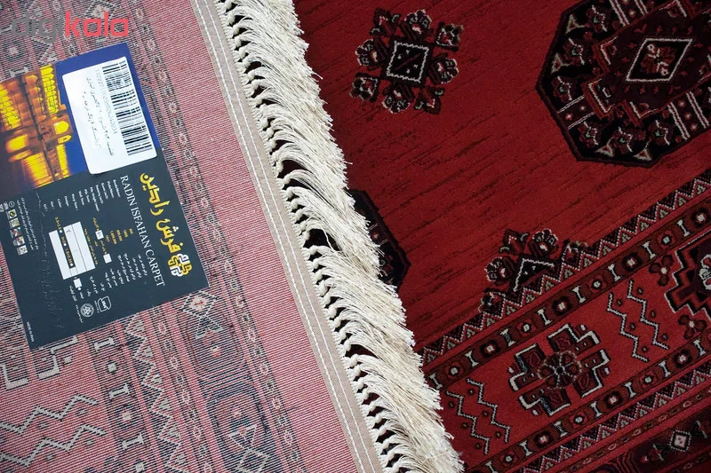 فرش ماشینی فرش رادین طرح بلوچ 9 زمینه اناری