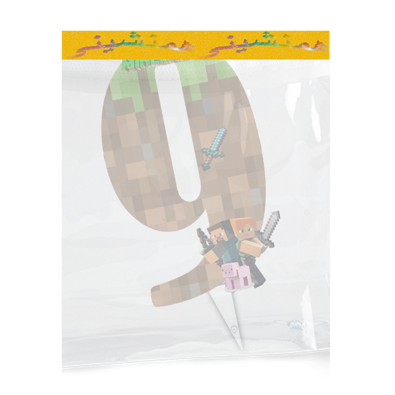 تاپر تولد مدل عدد 9 ماینکرافت