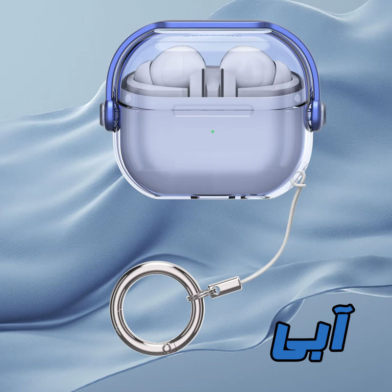 کاور مسیر مدل Translucent SHproof Protective مناسب برای کیس هدفون بی سیم سامسونگ Galaxy Buds 3  3 Pro به همراه گیره