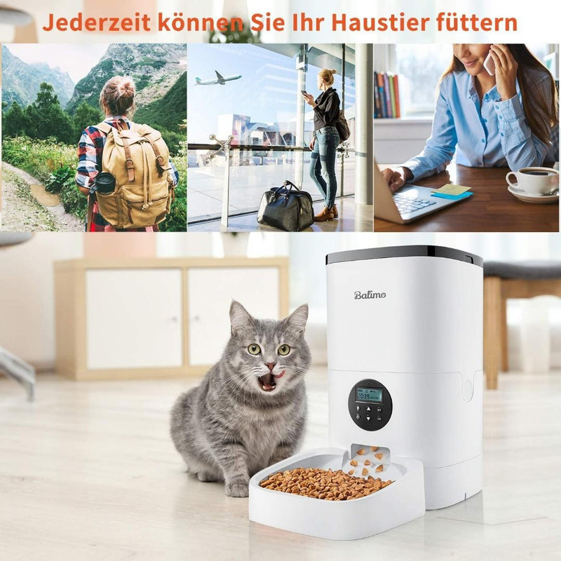 ظرف غذای اتوماتیک سگ و گربه بالیمو Samart Pet Life-6L
