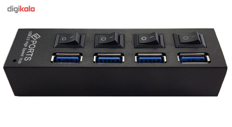 هاب 4 پورت USB 3.0 پورتز مدل RH 3