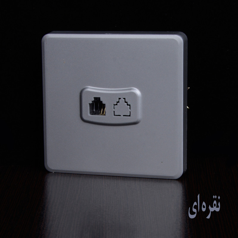 پریز تلفن خیام الکتریک مدل لوکس کد KH873