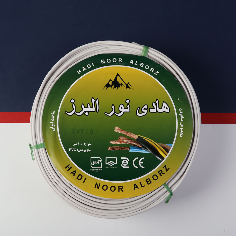 سیم نایلون برق 2 در 2.5 هادی نور البرز  مدل  افشان