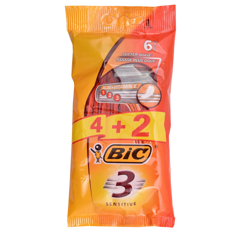 خود تراش بیک مدل SE3-6 بسته 6 عددی