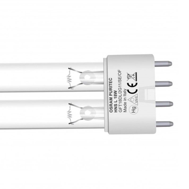 لامپ یووی سی 18 وات اسرام مدل PURITEC-HNS-L18W-UVC پایه 2G11