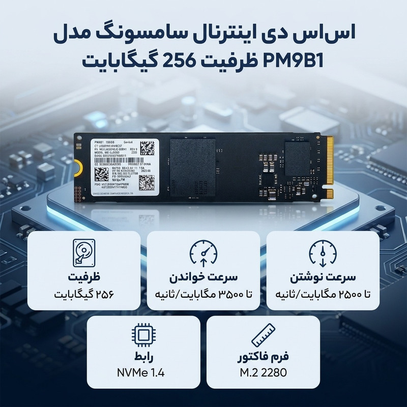 اس اس دی اینترنال سامسونگ مدل PM9B1 ظرفیت 256 گیگابایت