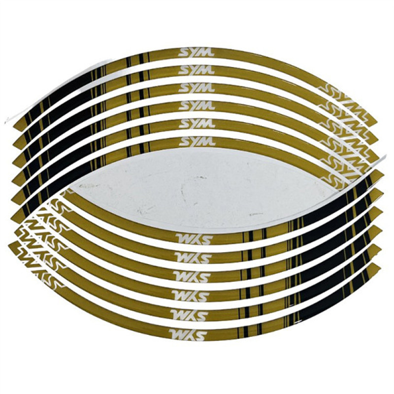 برچسب دور رینگ موتور سیکلت وارون مدل W-15-GLD مناسب برای SYM بسته 12 عددی