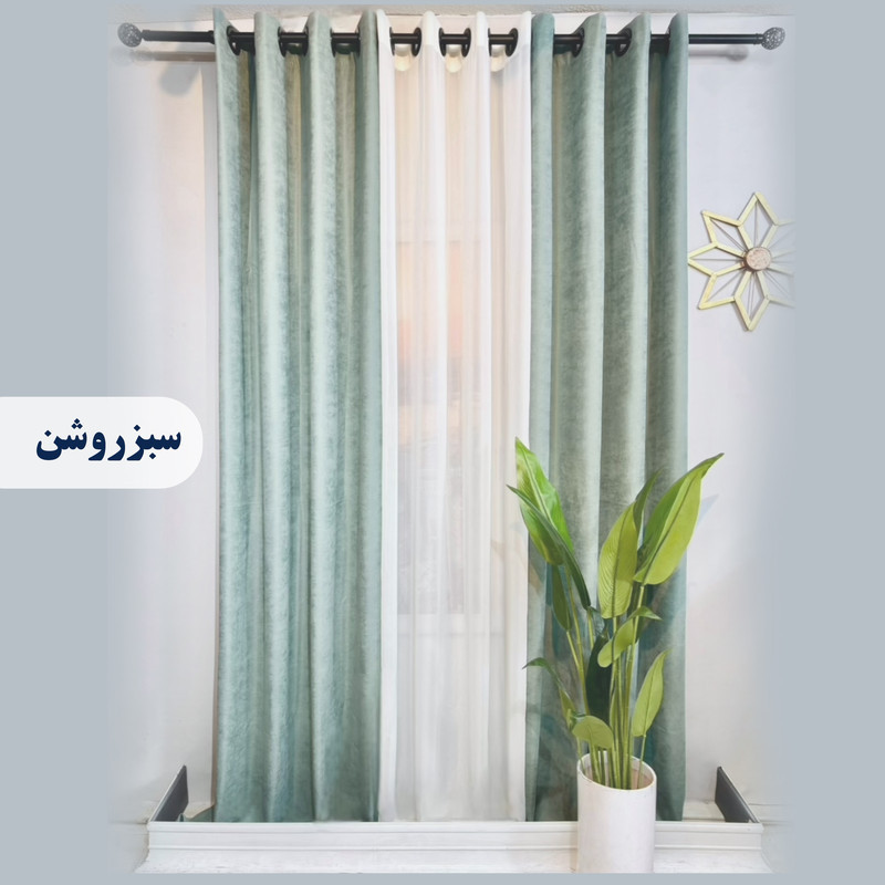 پرده پانچ مدل کتان هازان سایز 280 × 140 سانتی‌متر