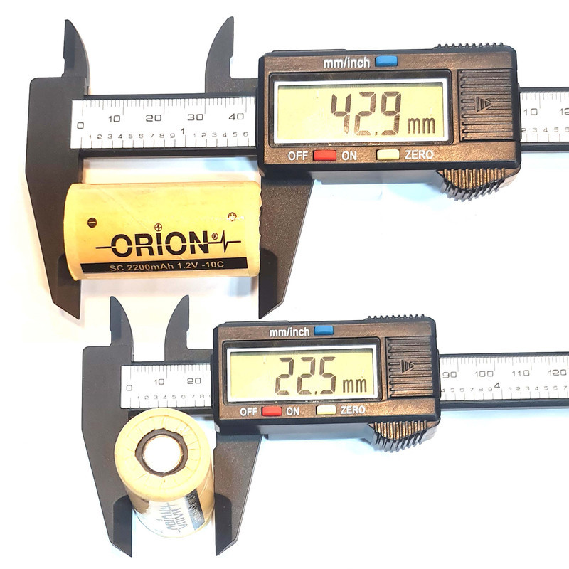 باتری نیکل کادمیوم اوریون مدل SC-2200-10C-HP ظرفیت 2200 میلی آمپر ساعت