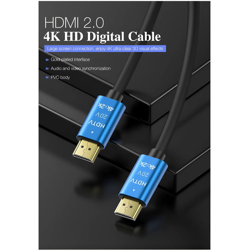 کابل HDMI 4K مدل HD 2V Premium طول 3 متر