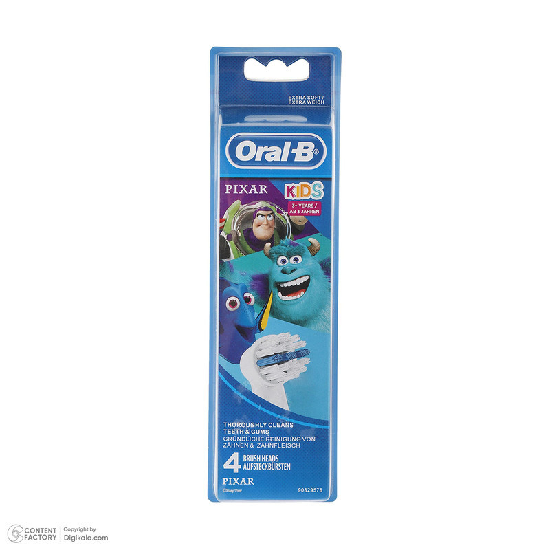 سری یدک مسواک برقی اورال-بی مدل PIXAR بسته 4 عددی