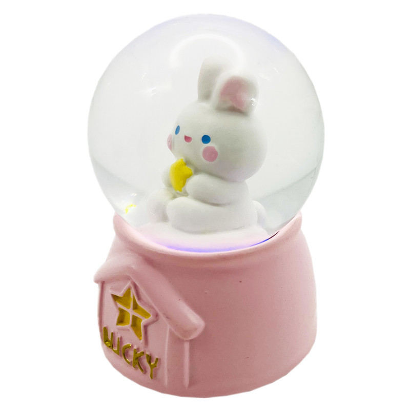 گوی چراغ‌دار مدل Lucky طرح بچه خرگوش خوش شانس کد ABCD1623.15
