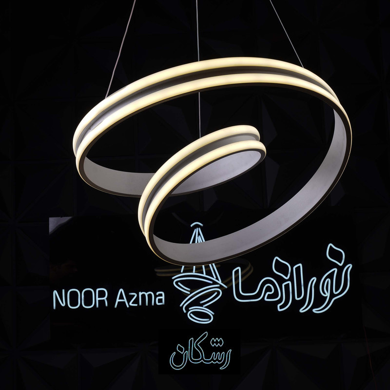 لوستر 2 شعله نورازما رشکان مدل tudeli3lin.n