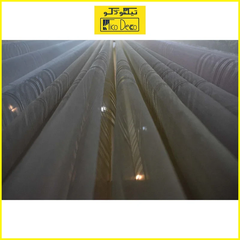 پرده تیکو دکو مدل دوخت ساده حریر ژوردار سایز 280 × 300 سانتی‌متر